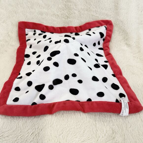 Disney Baby 101 Dalmatians Patch Puppy Dog Red Trim Security Blanket Lovey - Picture 4 of 6